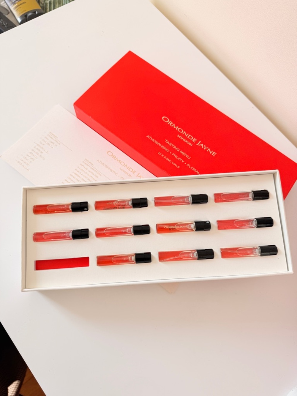 Ormonde Jayne Red and Coral Sample Vial Set